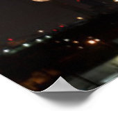 ダラス、テキサス州・スカイラインat Night ポスター (角)