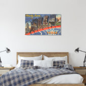 ダラス，テキサス州 – ハウディー – ラージレターシーン キャンバスプリント (インサイチュ (寝室))