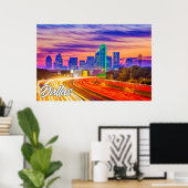 ダラス，テキサス州,統一された州 ポスター (ホームオフィス)