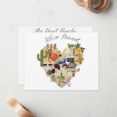 ダラス テキサス州 転居 ポストカード (正面/裏面インサイチュ)