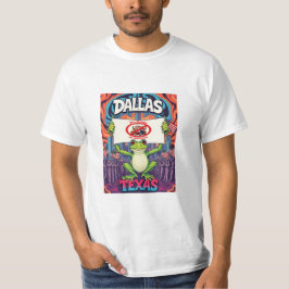 ダラス テキサス カエル アメリカに王様はいない Tシャツ