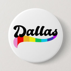 ダラス テキサス レインボー ゲイ プライド TX LGBTQ 権利 缶バッジ