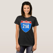 ダラス テキサス 州間高速道路45 プライド 代表 214 ディス Tシャツ (正面フル)