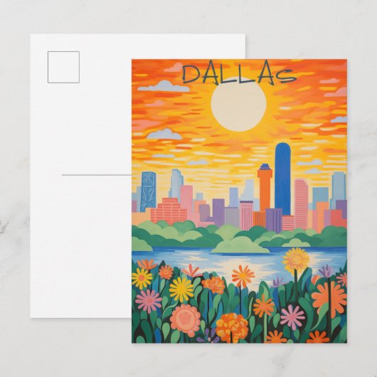 ダラス テキサス 旅行 都市 絵画的美意識 ポストカード (正面/裏面)