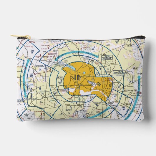 ダラス – フィートフライウェイチャートの価値 アクセサリーポーチ (正面)