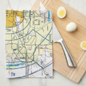 ダラス・フィートフライウェイチャートの価値 キッチンタオル (四つ折り)