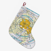 ダラス・フィートフライウェイチャートの価値 ラージクリスマスストッキング (正面 (吊り時))