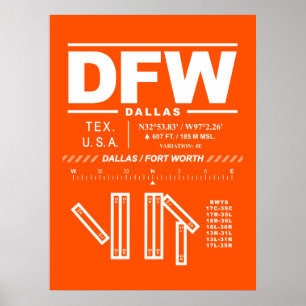 ダラス・フォートワース国際空港 DFW ポスター