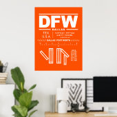ダラス・フォートワース国際空港 DFW ポスター (ホームオフィス)