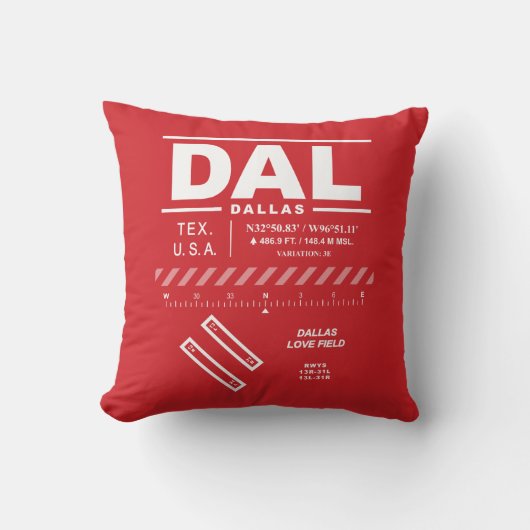 ダラス・ラブフィールド空港 DAL クッション (正面)