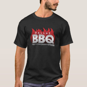 ダラスBBQの人の基本的な暗いTシャツ Tシャツ