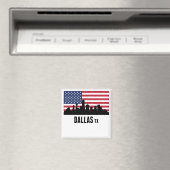 ダラスTXアメリカ国旗 マグネット (インサイチュ (食洗機))