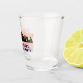 ダラスTXスカイライン緯度と経度 ショットグラス (右)