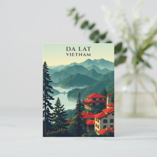 ダラットベトナム風光明媚な旅行 ポストカード (スタンド正面)