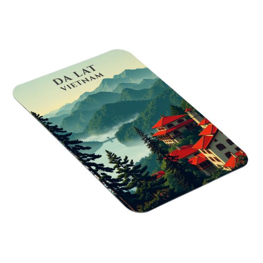 ダラットベトナム風光明媚な旅行 マグネット (右側)