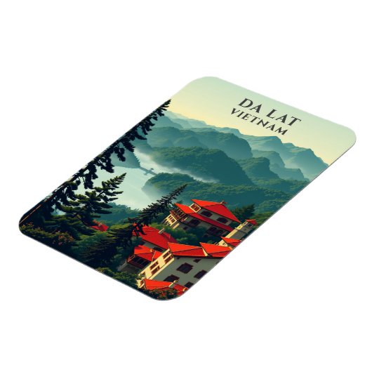 ダラットベトナム風光明媚な旅行 マグネット (左側)