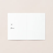 ダラパーソナライズされたホース金ゴールド 箔カード (内部)