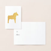 ダラパーソナライズされたホース金ゴールド 箔カード (ディスプレー)