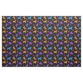 ダラフォーク馬の青/赤/ピンク/紫/緑、ハート ファブリック (ファットクウォーター)