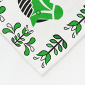 ダラフォーク馬、ノルディック/ノルウェー、ブルー/グリーン フリースブランケット (角)