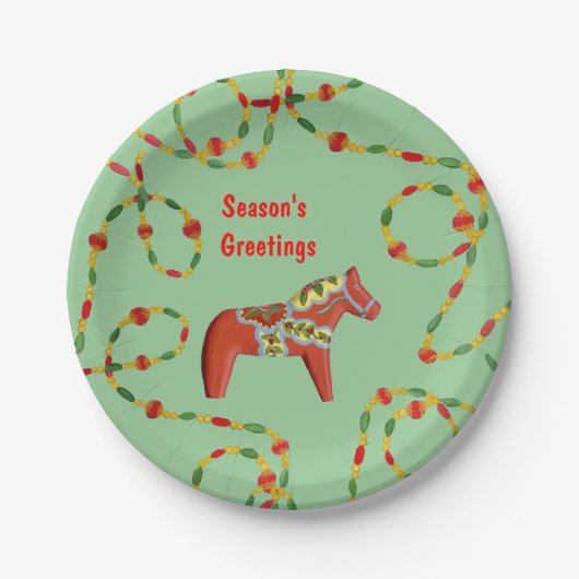 ダラホースクリスマスプレート ペーパープレート (正面)