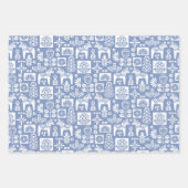 ダラホースコラージュペリウィンクル ラッピングペーパーシート (正面2)