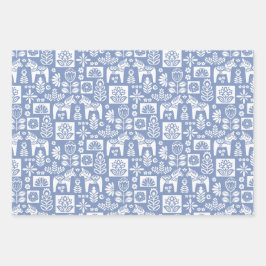 ダラホースコラージュペリウィンクル ラッピングペーパーシート