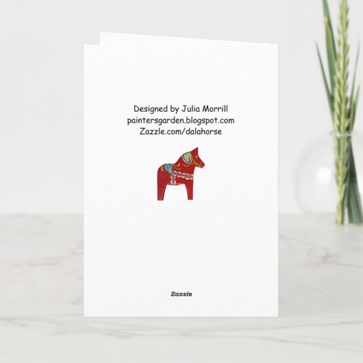 ダラホーススウェーデンクリスマスカード シーズンカード (裏面)