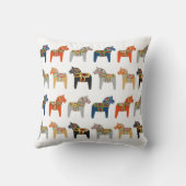 ダラホーススウェーデンフォークアートパターン クッション (裏面)