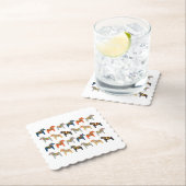 ダラホーススウェーデンフォークアートパターン ペーパーコースター (インサイチュ)