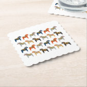 ダラホーススウェーデンフォークアートパターン ペーパーコースター (アングル)