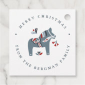 ダラホーススカンジナビアフォークアートクリスマス フェイバータグ (裏面)