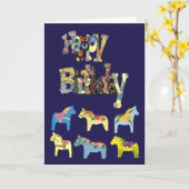 ダラホースズ誕生日カード カード (黄色い花)