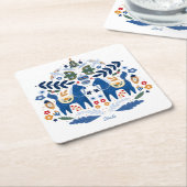 ダラホースホームスウィートホーム スクエアペーパーコースター (アングル)