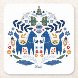 ダラホースホームスウィートホーム スクエアペーパーコースター