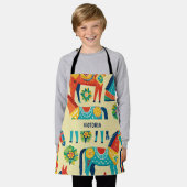 ダラホース水の色のパタカスタムーン エプロン (着用した状態)