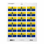 ダラム州旗、イングランド・ラベル ラベル (フルシート)