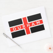 ダラム都市旗のイギリスのイギリスの文字の名前 長方形シール (封筒)