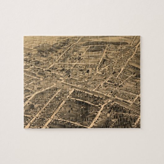 ダラムNC (1891年)のヴィンテージの絵解き地図 ジグソーパズル (横)