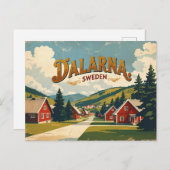 ダラーナ・スウェーデンからの挨拶 ポストカード (正面/裏面)