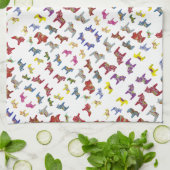 ダラ数々のウマ キッチンタオル (折り畳み)