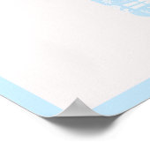 ダラ馬のポスター、ベビーブルーカラーポスター ポスター (角)