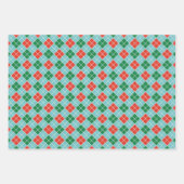 ダラ馬の混合クリスマスパターン ラッピングペーパーシート (正面3)