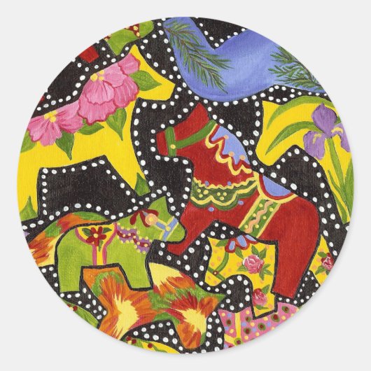 ダラ馬ステッカー ラウンドシール (正面)