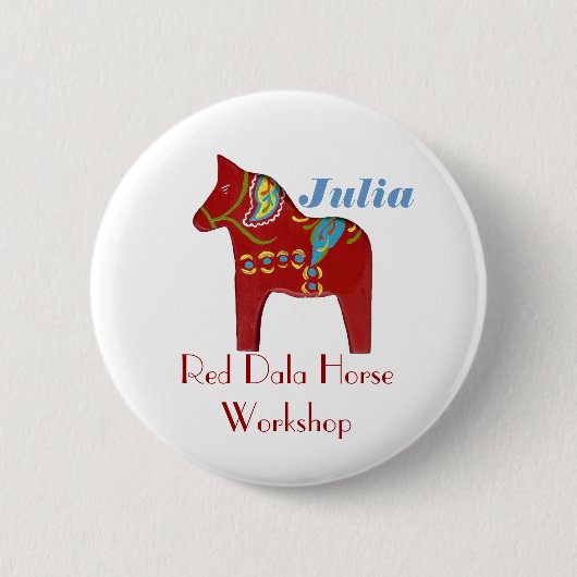 ダラ馬パーソナライズされた名タグボタン 缶バッジ (正面)