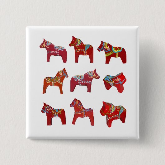 ダラ馬ボタン 缶バッジ (正面)