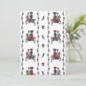 ダラW – フラット招待状サイズ: 12.7 cm x 17.8 cm セーブザデート (スタンド正面)