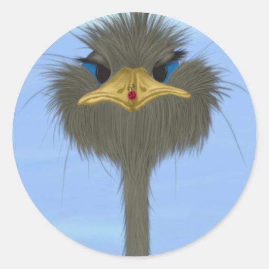 ダリおもしろいッチ・ジョージと可愛いレディバグ ラウンドシール (正面)