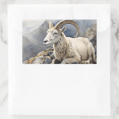 ダリの羊の山の頂上 長方形シール (バッグ)