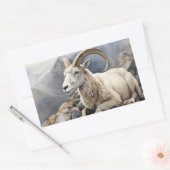 ダリの羊の山の頂上 長方形シール (封筒)